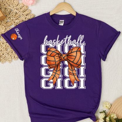 Basketball Mimi Game Day Personalized Grandma and Grandkids Gift For Family T-shirt
