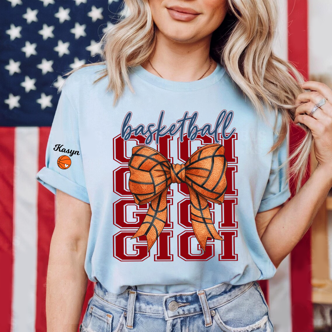 Basketball Mimi Game Day Personalized Grandma and Grandkids Gift For Family T-shirt