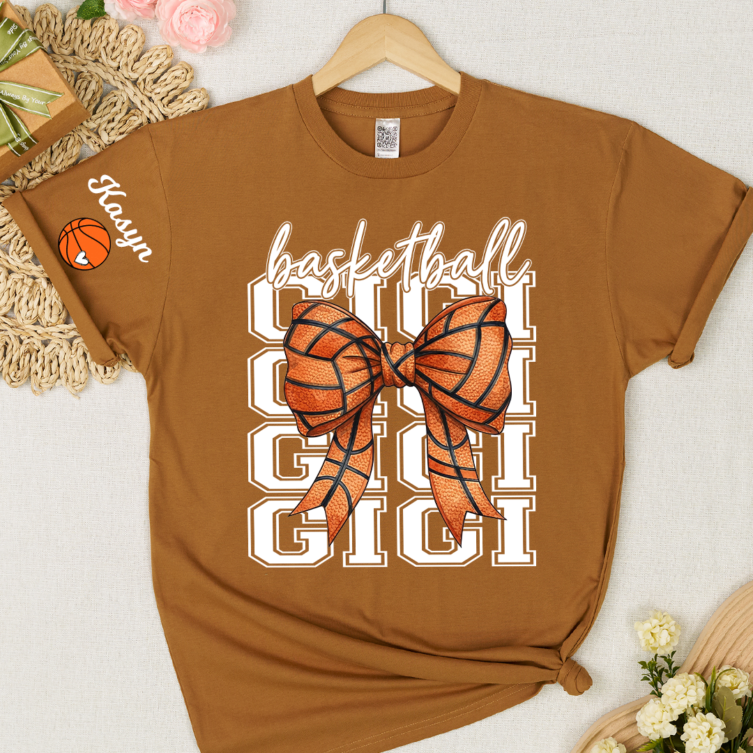 Basketball Mimi Game Day Personalized Grandma and Grandkids Gift For Family T-shirt