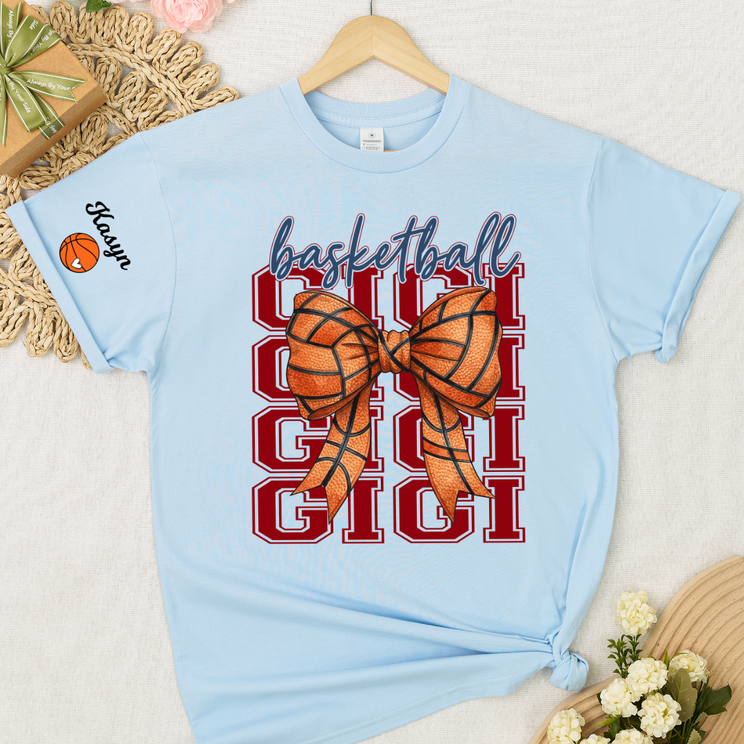 Basketball Mimi Game Day Personalized Grandma and Grandkids Gift For Family T-shirt