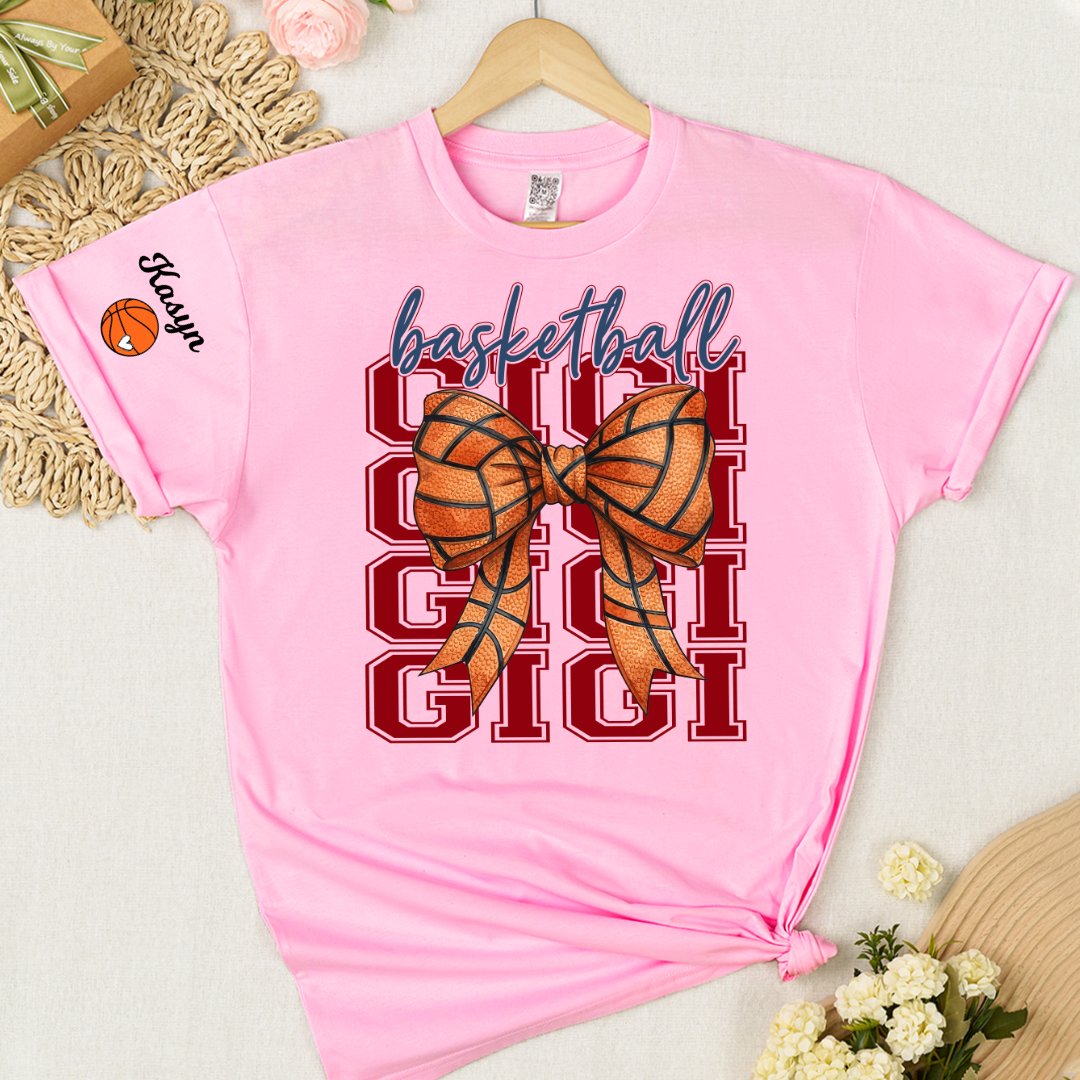 Basketball Mimi Game Day Personalized Grandma and Grandkids Gift For Family T-shirt