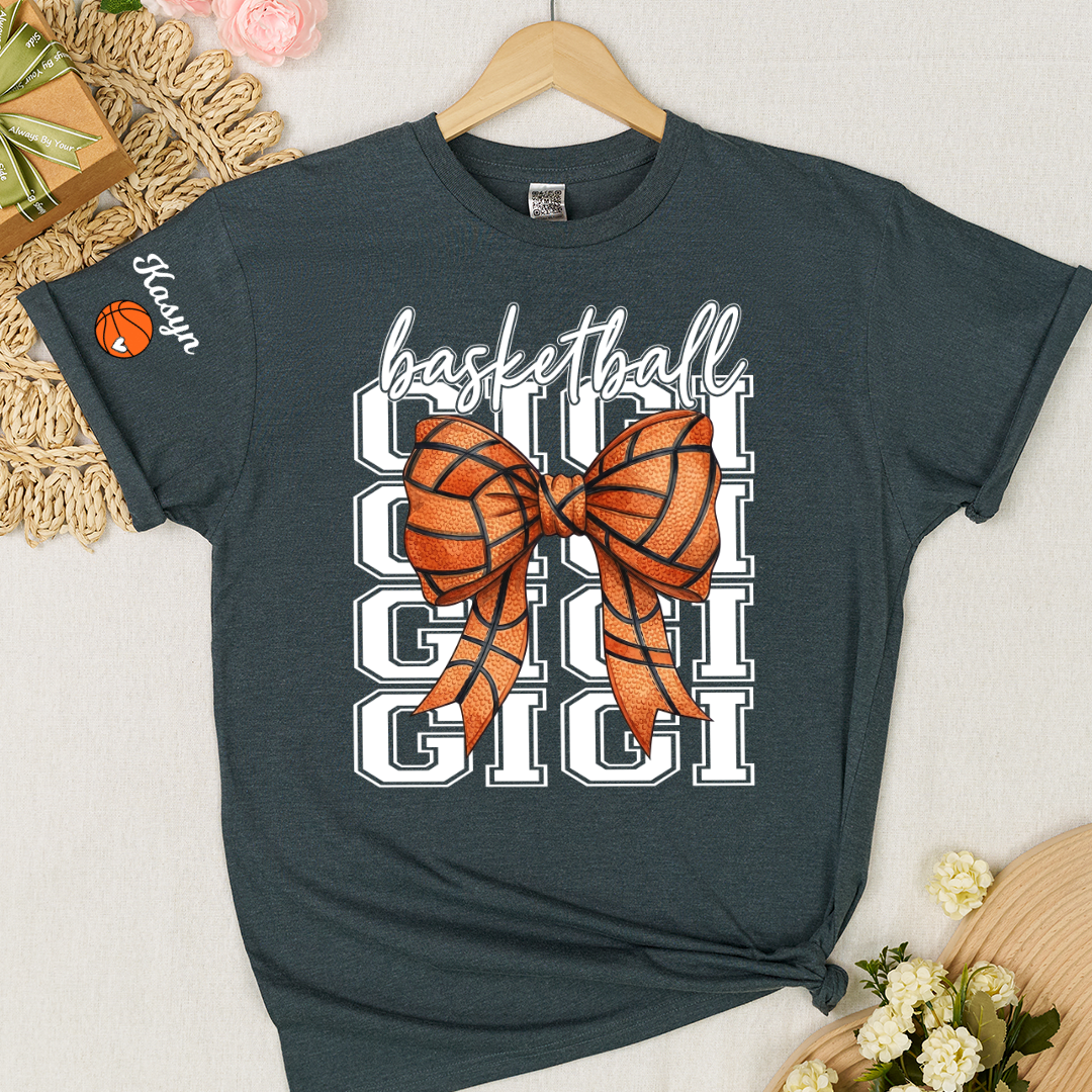 Basketball Mimi Game Day Personalized Grandma and Grandkids Gift For Family T-shirt