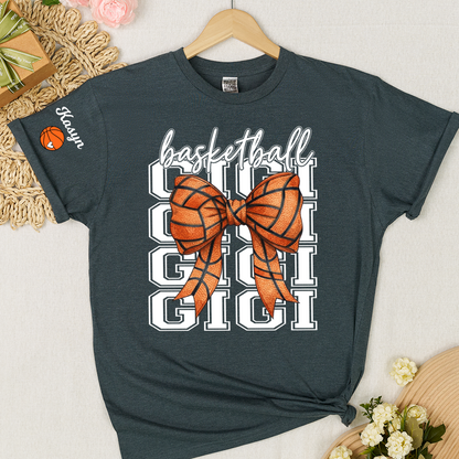 Basketball Mimi Game Day Personalized Grandma and Grandkids Gift For Family T-shirt