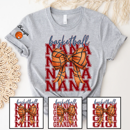 Basketball Mimi Game Day Personalized Grandma and Grandkids Gift For Family T-shirt