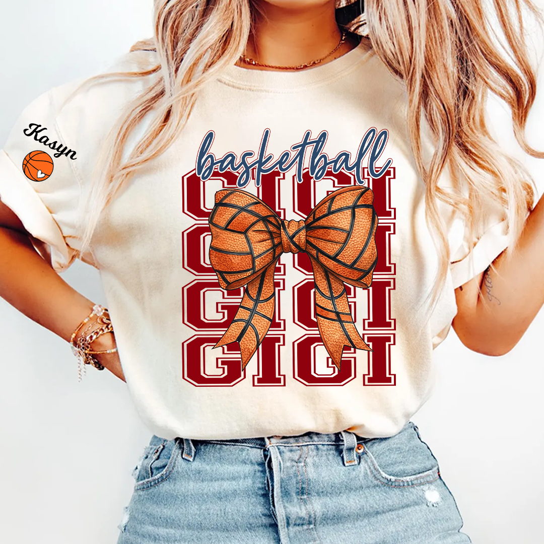 Basketball Mimi Game Day Personalized Grandma and Grandkids Gift For Family T-shirt