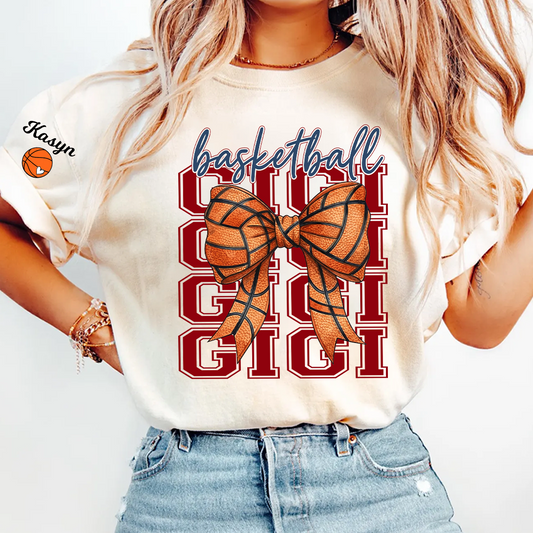 Basketball Mimi Game Day Personalized Grandma and Grandkids Gift For Family T-shirt