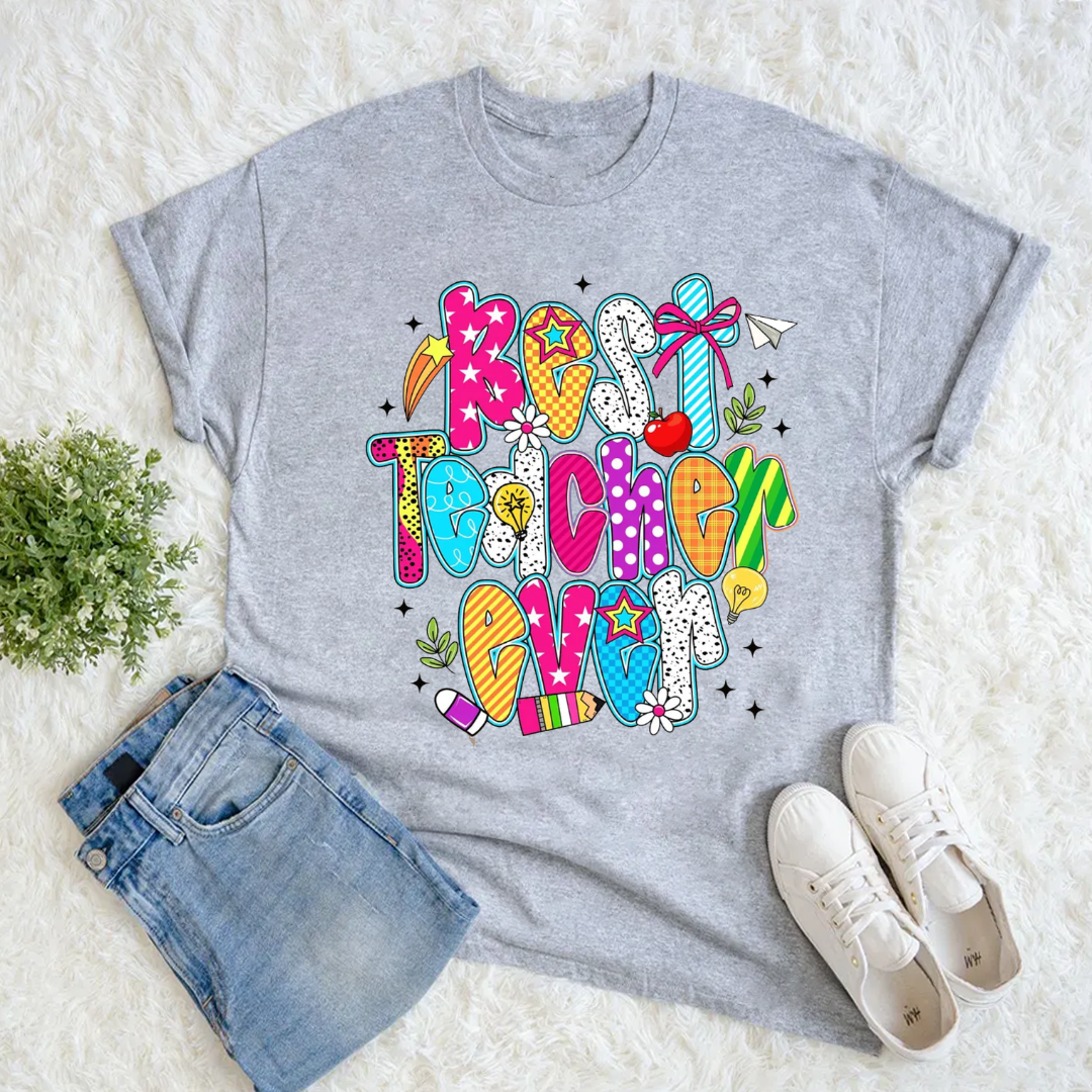 Preppy Best Teacher Ever Teach Love Inspire