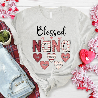 Godmerch Personalized Nickname Mom and Grandma T-shirt CG02, Grandma Shirt, Mom Mimi Aunt Shirt, Gift Valentine's Day Mother's Day for Mom and Grandma