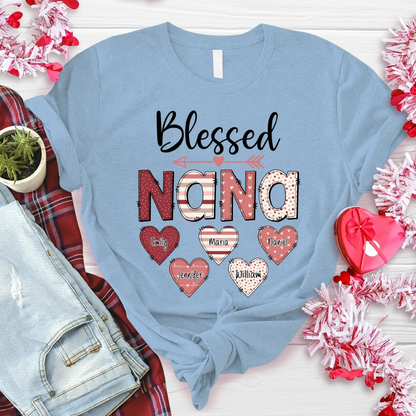 Godmerch Personalized Nickname Mom and Grandma T-shirt CG02, Grandma Shirt, Mom Mimi Aunt Shirt, Gift Valentine's Day Mother's Day for Mom and Grandma