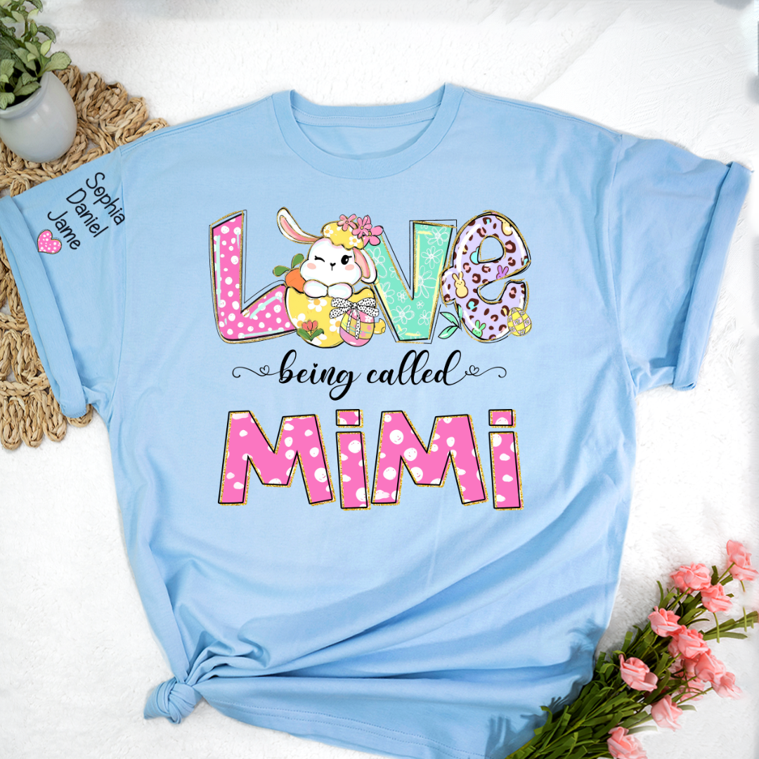 Bunny Mimi Love Being Called Mimi and Grandkids T-shirt