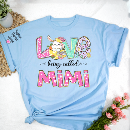 Bunny Mimi Love Being Called Mimi and Grandkids T-shirt