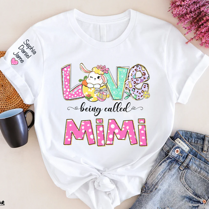 Bunny Mimi Love Being Called Mimi and Grandkids T-shirt