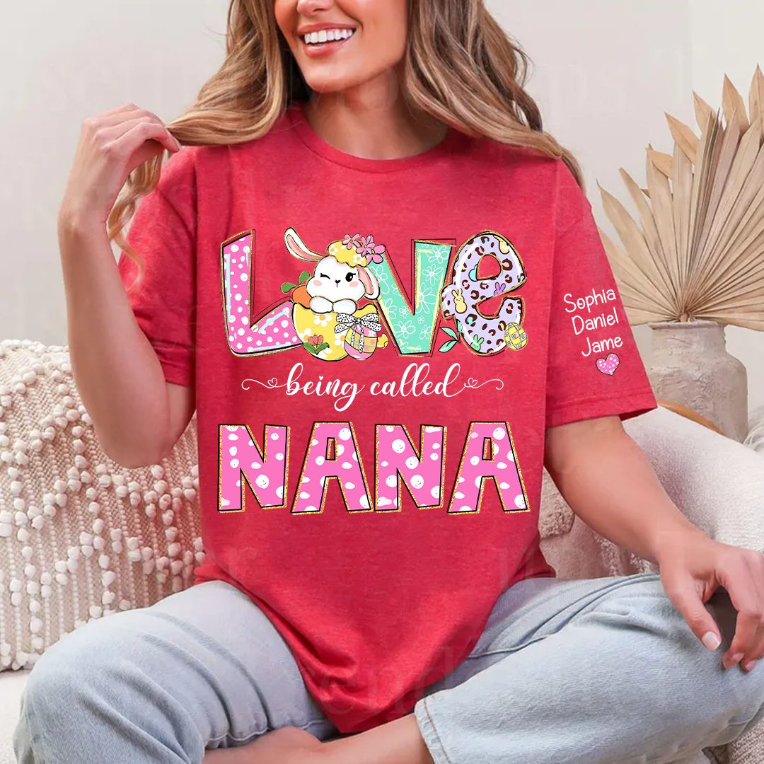 Bunny Mimi Love Being Called Mimi and Grandkids T-shirt