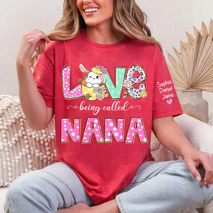 Bunny Mimi Love Being Called Mimi and Grandkids T-shirt