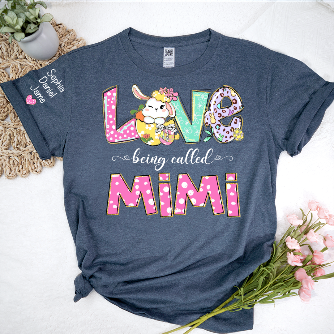 Bunny Mimi Love Being Called Mimi and Grandkids T-shirt