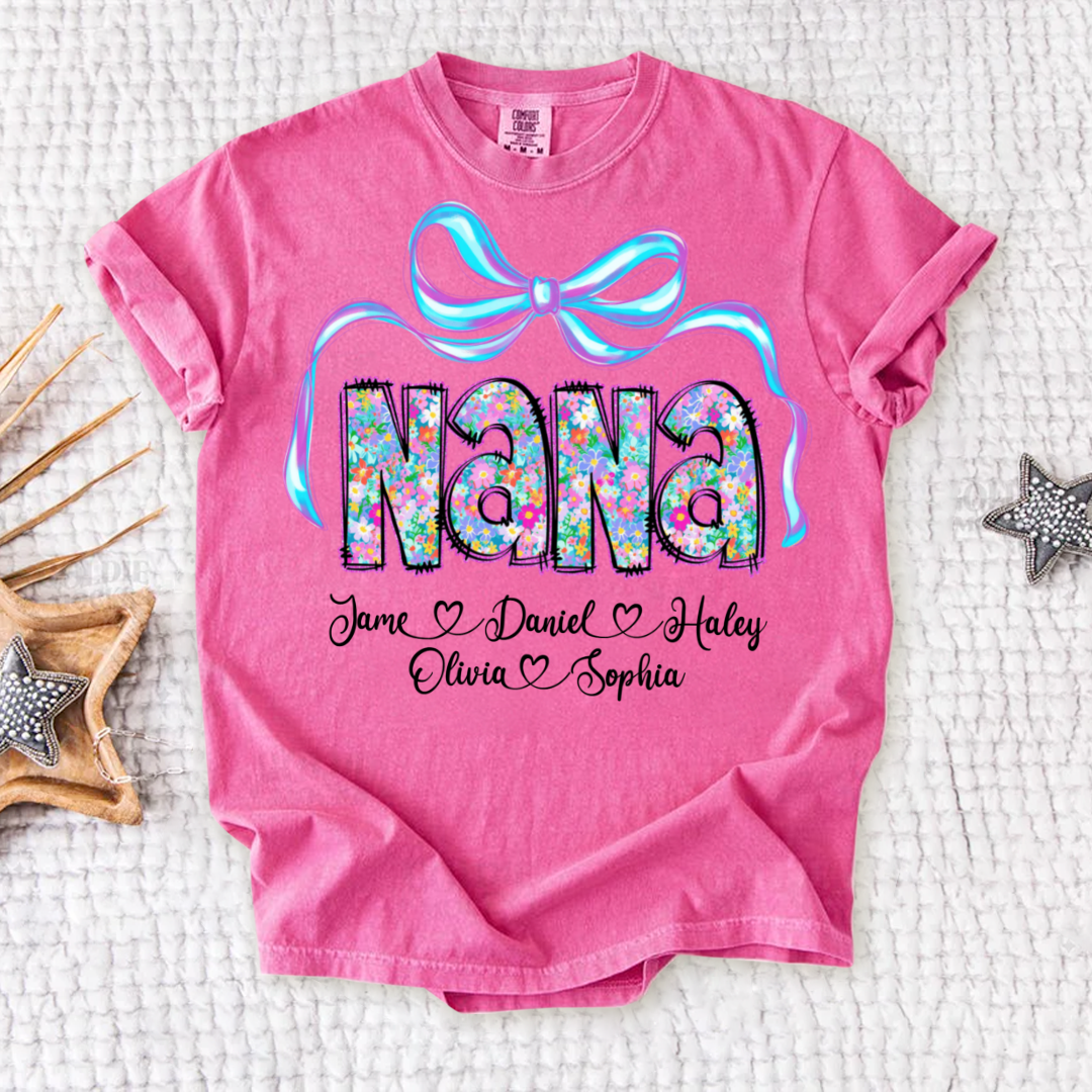 Brushstroke Gigi Coquette Neon Floral Gigi And Grandkids Mothers Day