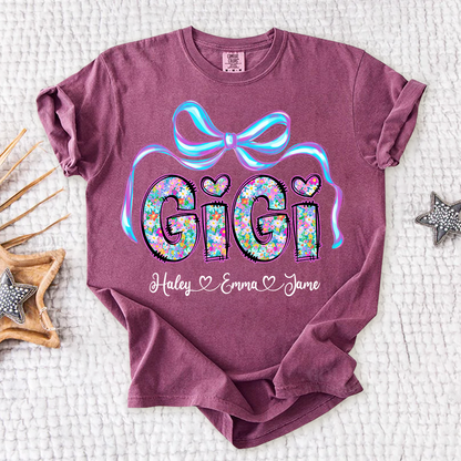 Brushstroke Gigi Coquette Neon Floral Gigi And Grandkids Mothers Day