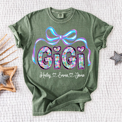 Brushstroke Gigi Coquette Neon Floral Gigi And Grandkids Mothers Day