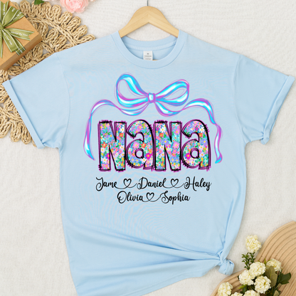 Brushstroke Gigi Coquette Neon Floral Gigi And Grandkids Mothers Day