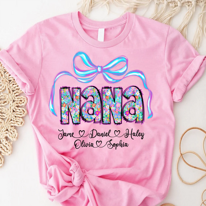 Brushstroke Gigi Coquette Neon Floral Gigi And Grandkids Mothers Day