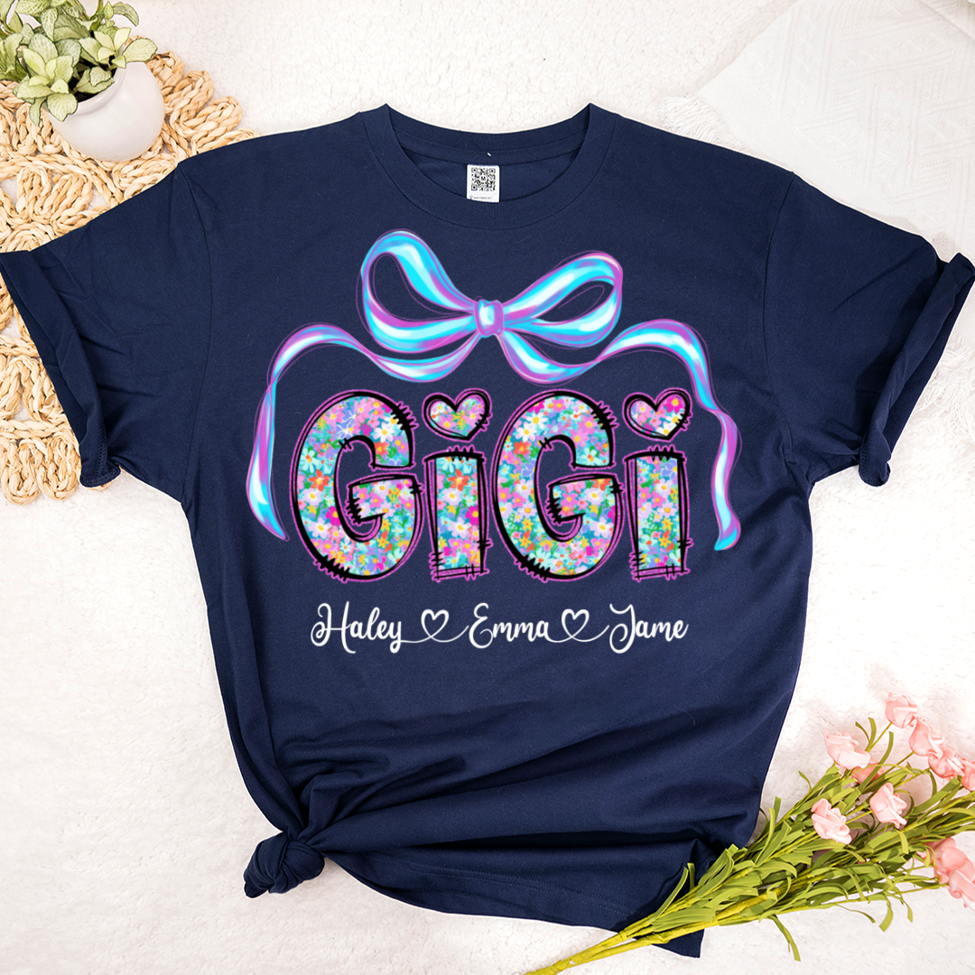 Brushstroke Gigi Coquette Neon Floral Gigi And Grandkids Mothers Day
