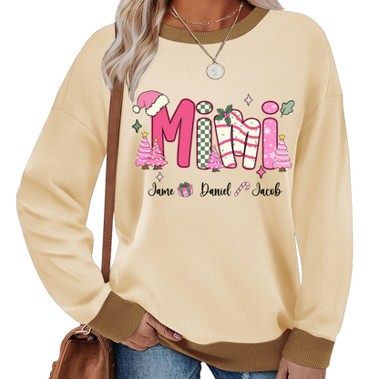 Chirstmas Trees Mimi with Grandkids Peronalized Shirt