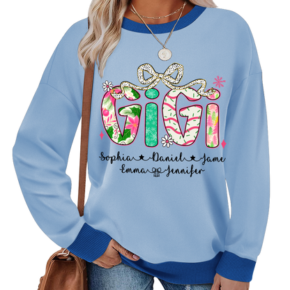 Christmas Cozy Gigi with Grandkids Personalized Shirt