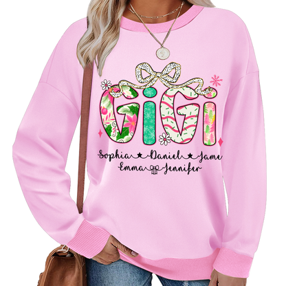 Christmas Cozy Gigi with Grandkids Personalized Shirt