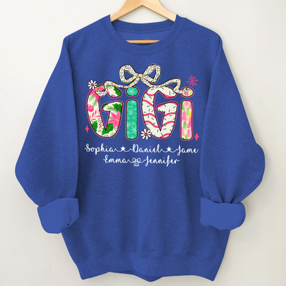 Christmas Cozy Gigi with Grandkids Personalized Shirt