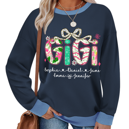 Christmas Cozy Gigi with Grandkids Personalized Shirt
