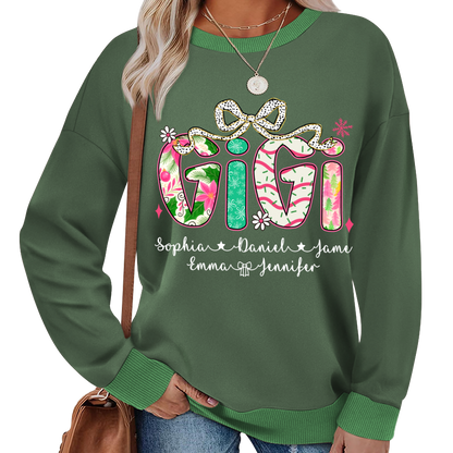 Christmas Cozy Gigi with Grandkids Personalized Shirt