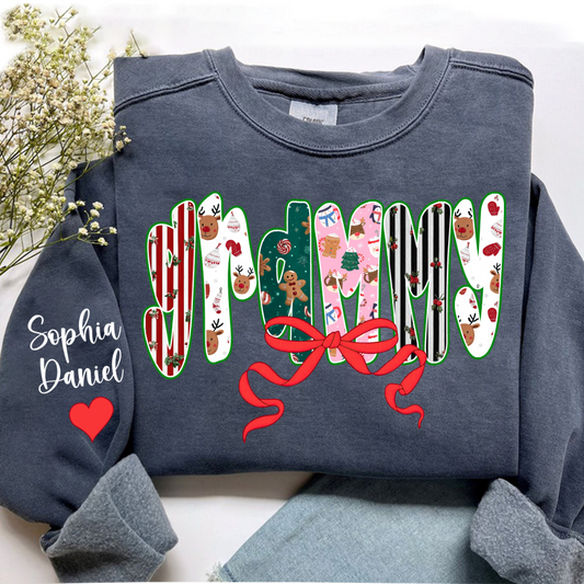 Christmas Grammy Custom Grandma And Grandkids Name Sweatshirt