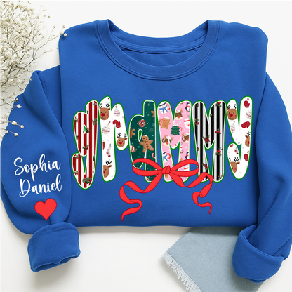 Christmas Grammy Custom Grandma And Grandkids Name Sweatshirt