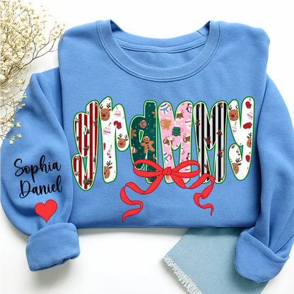 Christmas Grammy Custom Grandma And Grandkids Name Sweatshirt