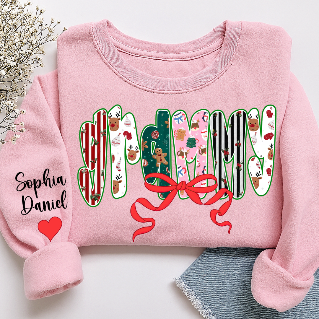 Christmas Grammy Custom Grandma And Grandkids Name Sweatshirt