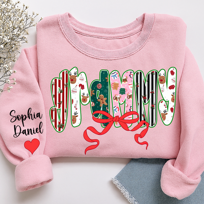 Christmas Grammy Custom Grandma And Grandkids Name Sweatshirt