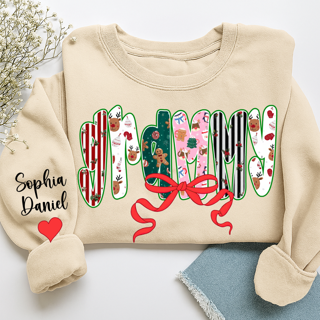 Christmas Grammy Custom Grandma And Grandkids Name Sweatshirt