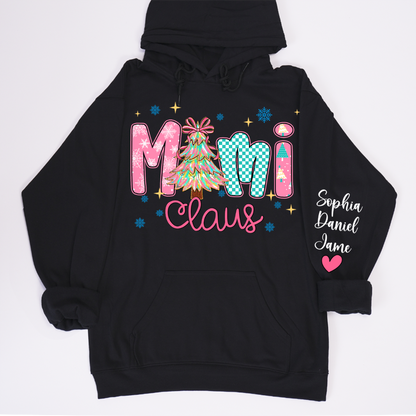 Christmas Mimi Claus Custom Mimi Nana Grandma and Grandkids Shirt