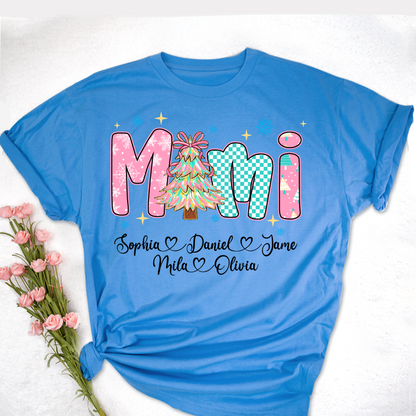 Christmas Mimi Custom Grandma and Grandkids Shirt