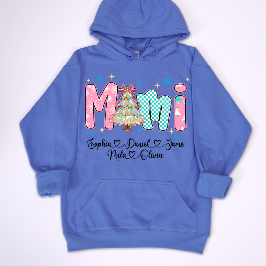 Christmas Mimi Custom Grandma and Grandkids Shirt