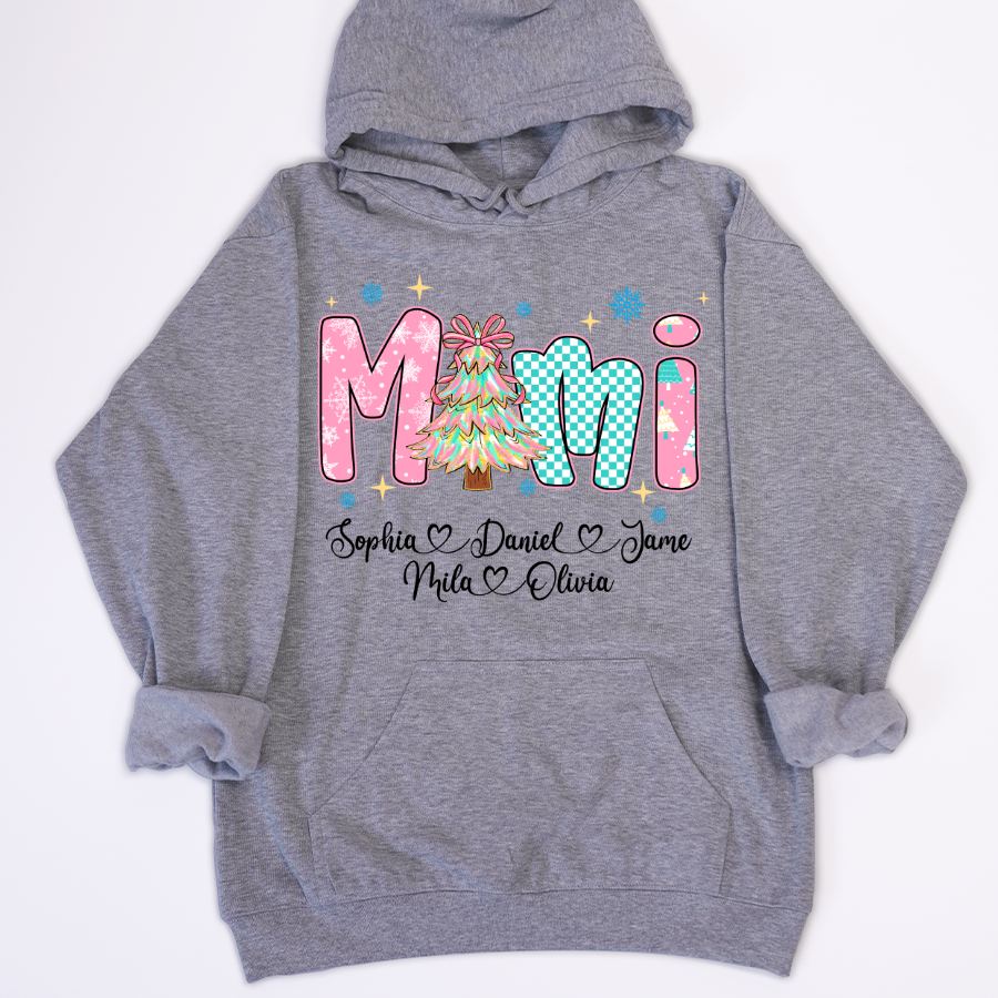 Christmas Mimi Custom Grandma and Grandkids Shirt