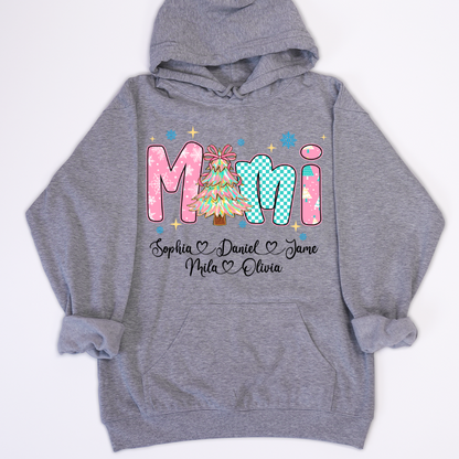 Christmas Mimi Custom Grandma and Grandkids Shirt