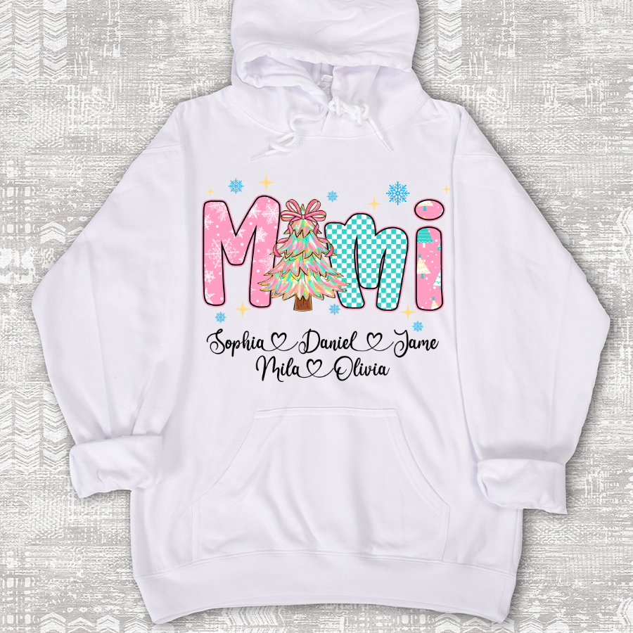 Christmas Mimi Custom Grandma and Grandkids Shirt