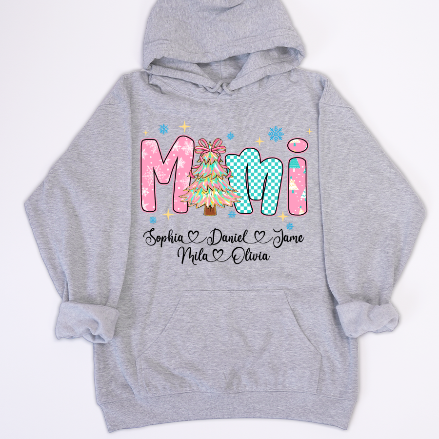 Christmas Mimi Custom Grandma and Grandkids Shirt