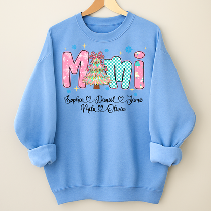 Christmas Mimi Custom Grandma and Grandkids Shirt