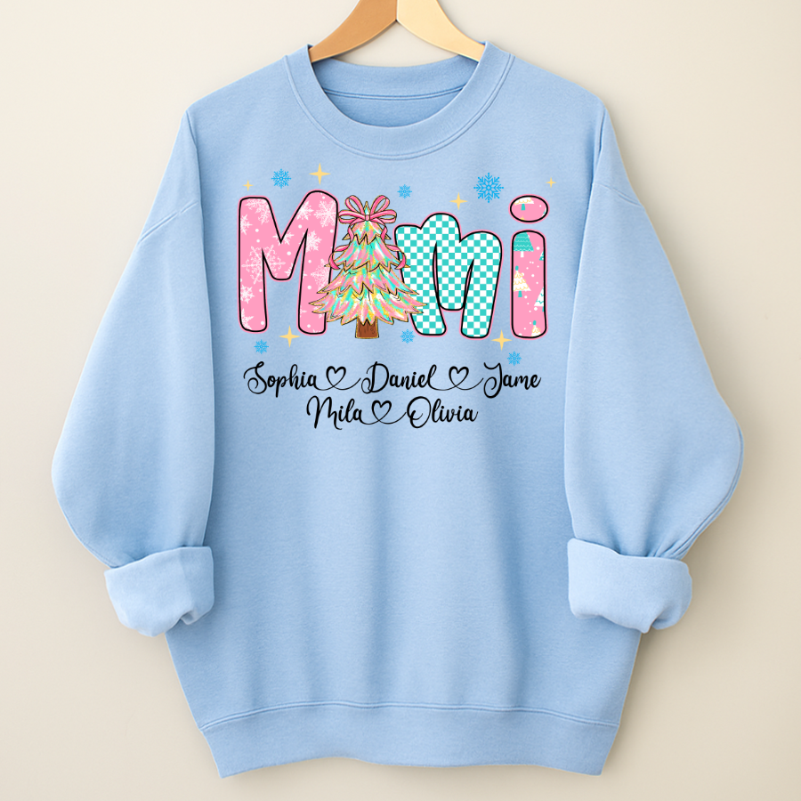 Christmas Mimi Custom Grandma and Grandkids Shirt
