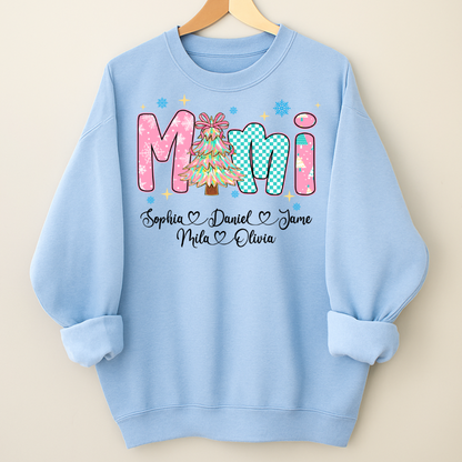 Christmas Mimi Custom Grandma and Grandkids Shirt