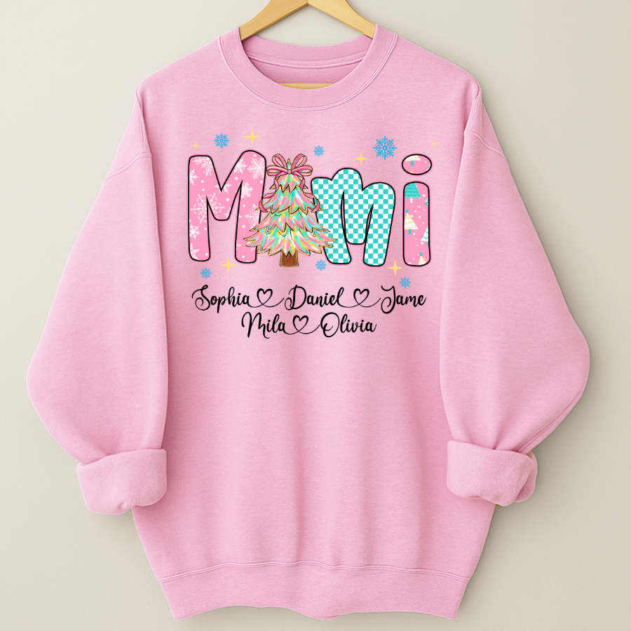 Christmas Mimi Custom Grandma and Grandkids Shirt