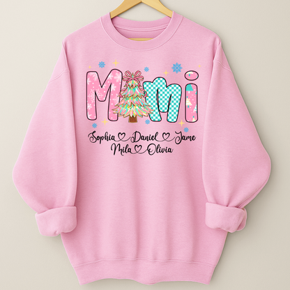 Christmas Mimi Custom Grandma and Grandkids Shirt