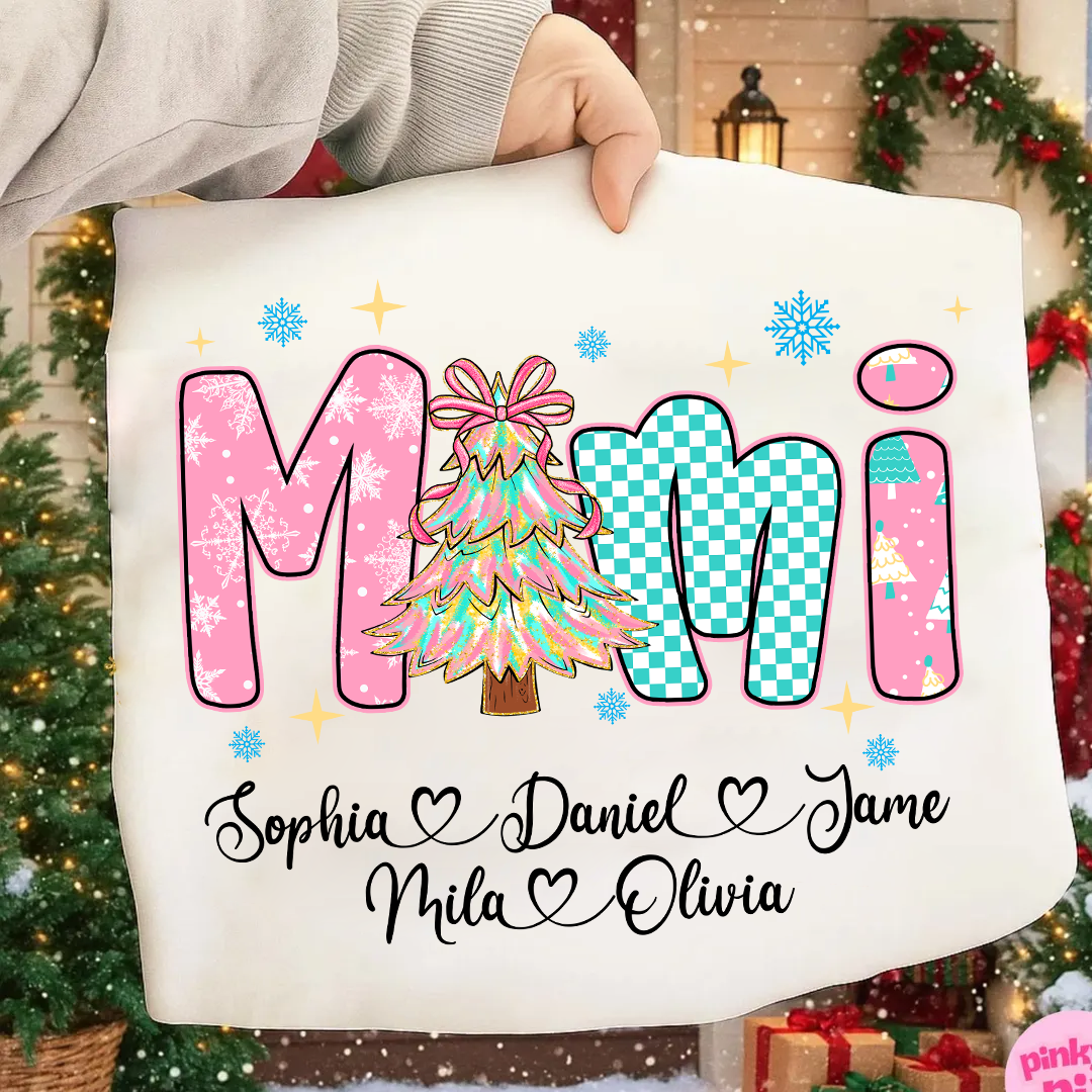 Christmas Mimi Custom Grandma and Grandkids Shirt